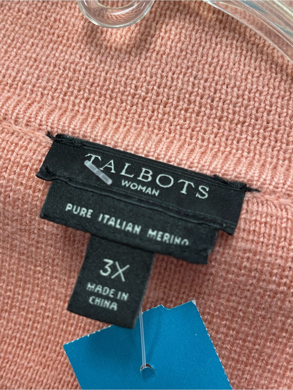 Talbots orange cardigan size 3X - Picture 6 of 7